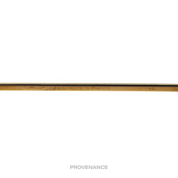 🔴 Cartier Tank Louis Vintage Sunglasses - Gold Brown 62 GM - Picture 11 of 12